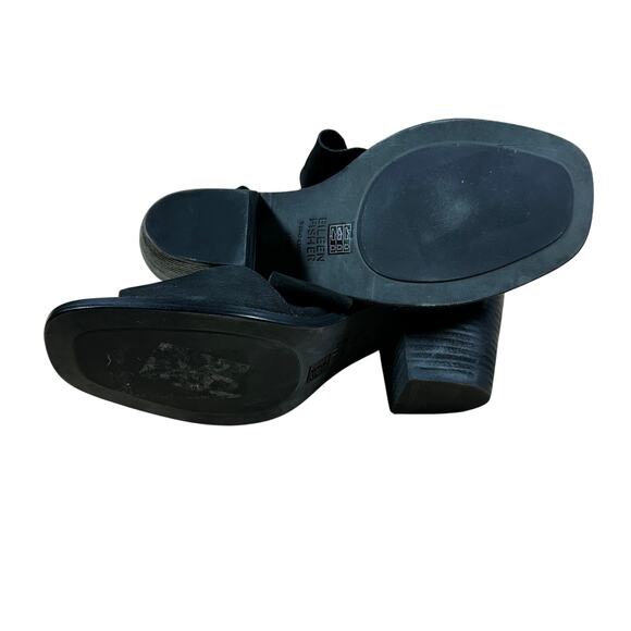 Eileen Fisher Ellis Sandal Black Suede Women's Size 9.5 New Without Box - Picture 6 of 7